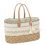 Natural Jute And Lace Beach Bag With Tassels, thumbnail 5 of 5