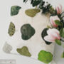 Green With Embroidered Flower Foliage Cushion, thumbnail 7 of 12