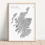 Whisky Word Map Scotland, thumbnail 1 of 5