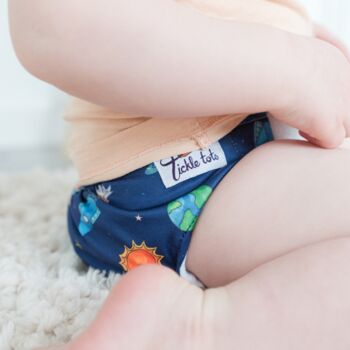 Space Pattern All In One Reusable Nappy, 2 of 3
