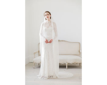 Pure Soft Silk Single Tier Cut Edge Wedding Veil, 2 of 9