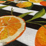 Cushion Cover With Orange And Lemon And Black Striped, thumbnail 6 of 7