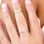Midi Drop Ring With Drop 18ct Gold Vermeil Plated, thumbnail 3 of 5