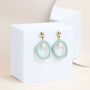 Clay Hoop Earrings With Freshwater Pearls Gold Plated, thumbnail 2 of 6