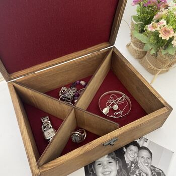 Personalised Large Wooden Name Jewellery Box, 12 of 12