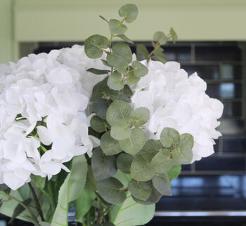 Luxury Artificial White Hydrangea Vase Arrangement, 2 of 5