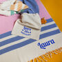 Personalised Natural Cotton Throw, Beach Towel, thumbnail 7 of 12