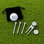 Personalised Golf Marker Pitch Repairer And Tee Set, thumbnail 1 of 6