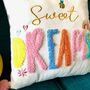 Sweet Dreams Cushion With Pom Poms, thumbnail 4 of 7