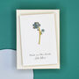 Miniature Engraved Flower Teacher Thank You Card, thumbnail 2 of 12