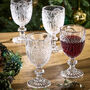 Set Of Four Baroque Glass Wine Goblets, thumbnail 1 of 8