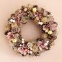 Pink And Gold Glittery Pinecone Wreath, thumbnail 5 of 8