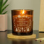 Personalised Engraved Christmas Amber Glass Candle, thumbnail 1 of 3