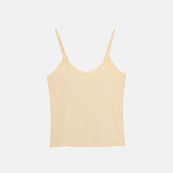 Women's 'Soft Sand' Bamboo Lace Camisole Pyjama Set, 5 of 6