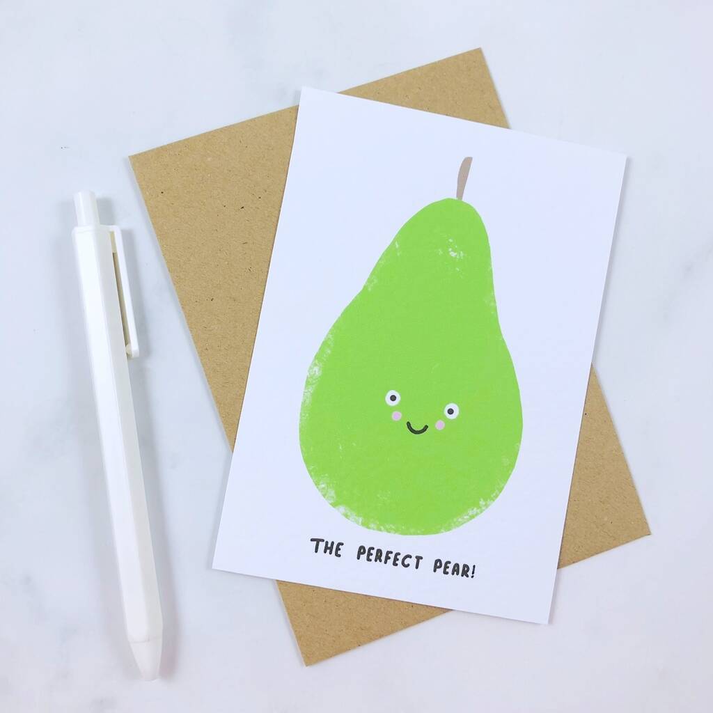 'The Perfect Pear!' Valentine's Day Card, 1 of 2