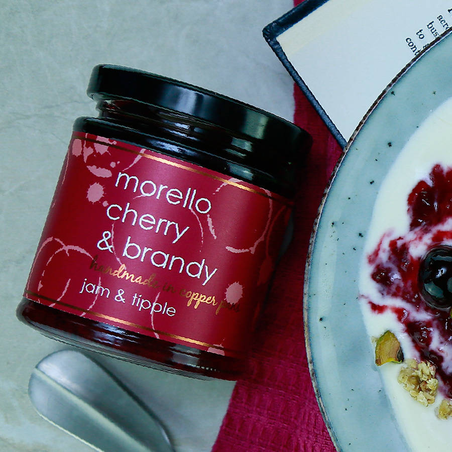morello cherry and brandy jam by luxury creations