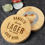 Personalised Free Text Bamboo Bottle Opener Coaster, thumbnail 6 of 7
