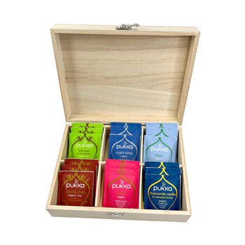 Personalised Gentlemen's Wooden Tea Box With Tea, 9 of 9