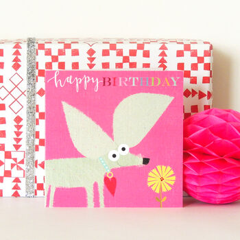 Chihuahua And Flower Birthday Card, 3 of 4