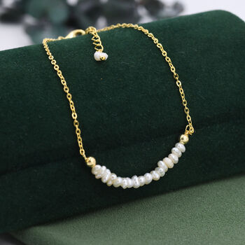 Sterling Silver Skinny Natural Pearl Bracelet, 3 of 12
