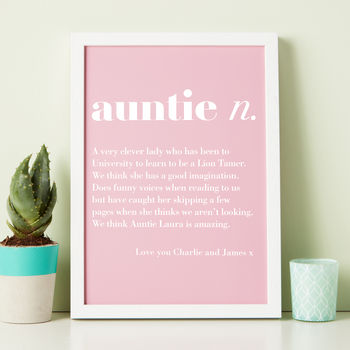 Personalised Auntie / Uncle Dictionary Print, 2 of 4