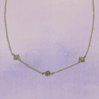 Triple Opal Starburst Necklace, 4 of 8