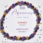 Aquarius Zodiac Crystal Bracelet Birthday Gift For Her, thumbnail 1 of 7