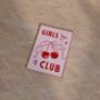 Girls Club Wall Art Print Pink Bows Cherries, thumbnail 5 of 10