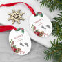 Personalised Baby's First Christmas Oval Ornament, thumbnail 2 of 5