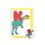A To Z Letter Alphabet Dinosaurs Cards Plus Badge, thumbnail 7 of 9