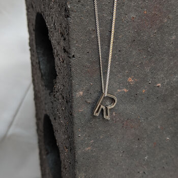Personalised Silver Initial Letter Charm Necklace, 10 of 12