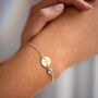 Personalised Initial Disc And Birthstone Bracelet, thumbnail 5 of 12