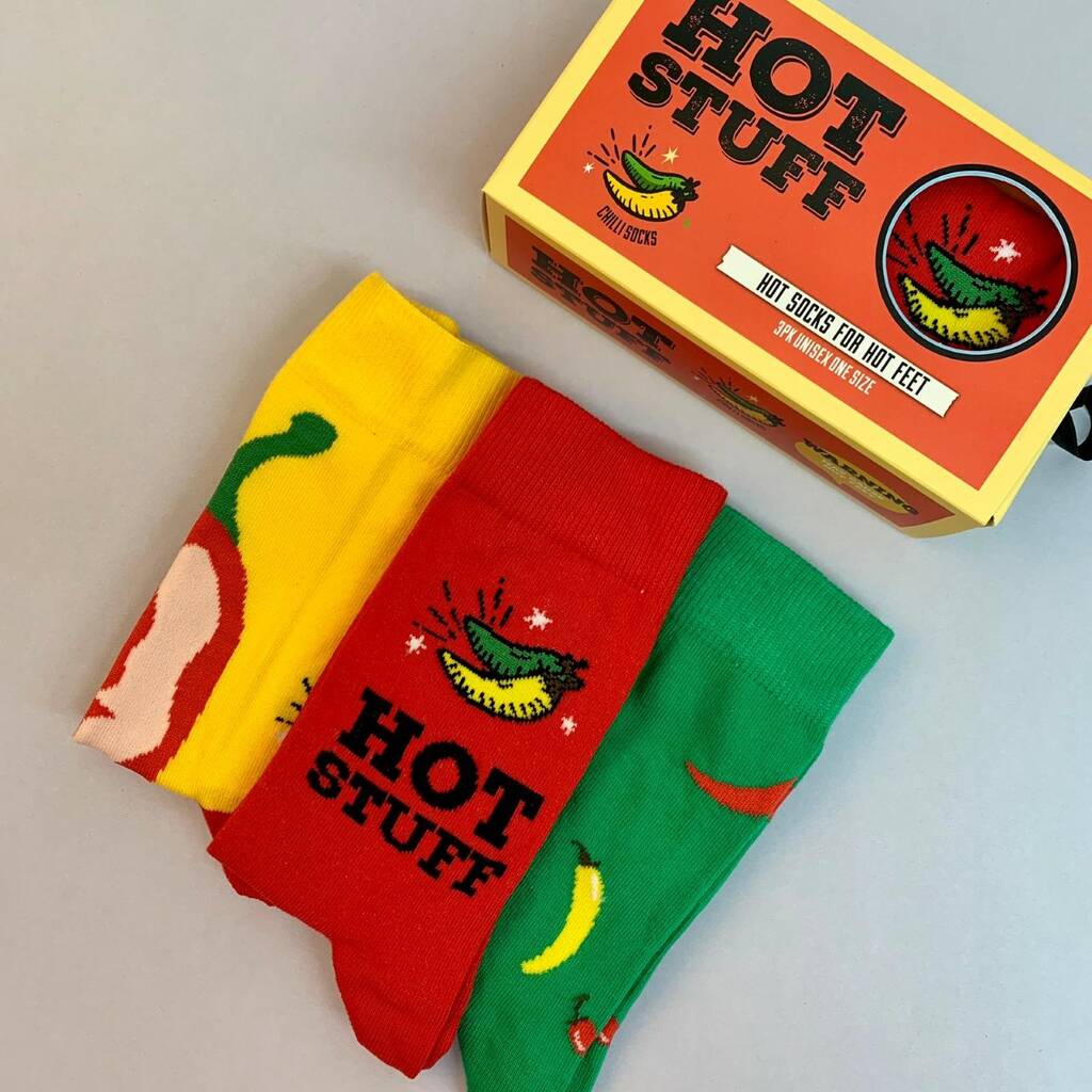 Chilli Socks Gift Set Of Three, 1 of 4