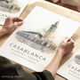Morocco Casablanca Travel Print, thumbnail 1 of 7