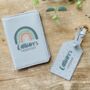 Personalised Rainbow Passport Cover And Luggage Tag, thumbnail 2 of 3