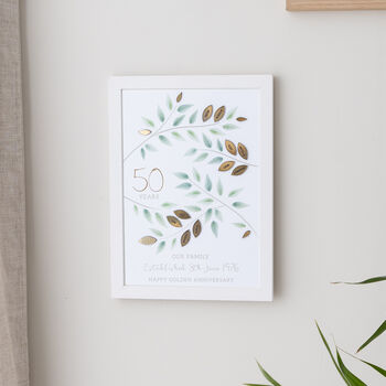 Golden Anniversary 3D Family Tree Print, 2 of 6