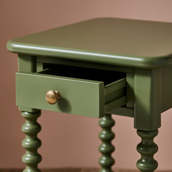 Harlow Bedside Table In Olive, 5 of 5