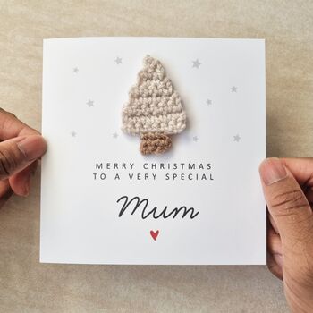 Personalised Crochet Tree Christmas Card, 3 of 5