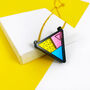 Geometric Triangle Mirrored Acrylic Necklace, thumbnail 3 of 6
