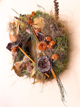 Dried Forest Wreath With Mushrooms And Moss, 5 of 5
