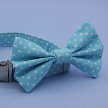 Baby Blue Polkadot Dog Bow Tie, 4 of 6