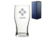 Gamer Button Engraved Pint Glass, thumbnail 1 of 5