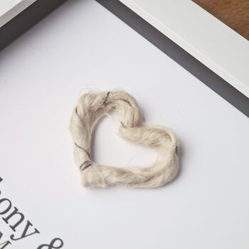 Personalised 4th Anniversary Gift Linen Heart, 5 of 7