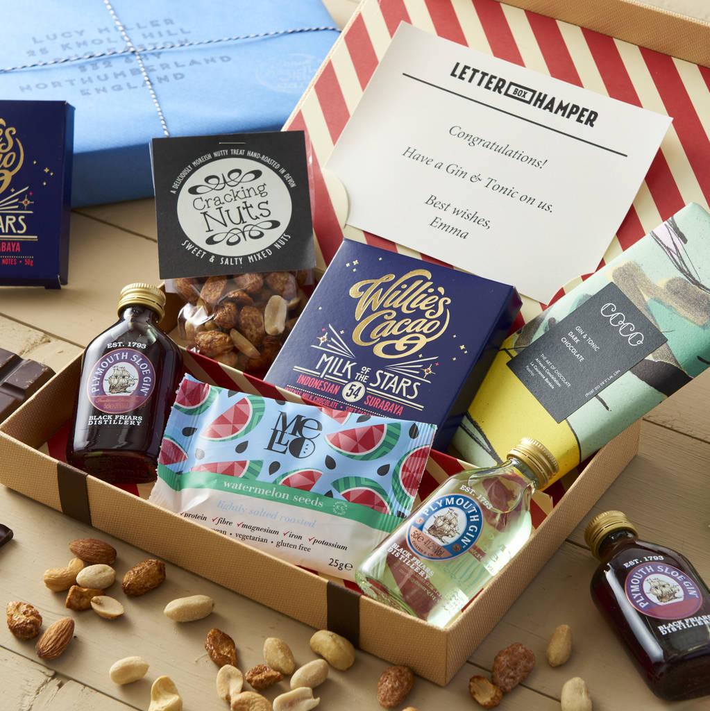 Gin And Chocolate Lovers Letter Box Hamper, 1 of 9