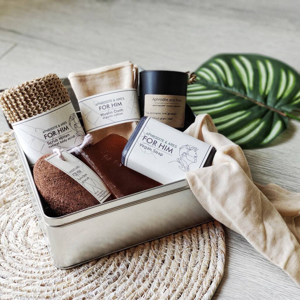 'For Him' Men's Grooming Vegan Ecofriendly Gift Set By Aphrodite & Ares