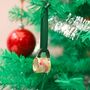 Hand Painted Abstract Mini Ceramic Mug Christmas Ornament, thumbnail 4 of 7