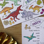 Dinosaur Party Invitations To Colour In, thumbnail 2 of 5