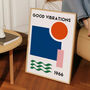 Good Vibrations Retro Abstract Art Print, thumbnail 3 of 3