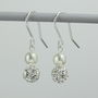 Glitterball And Pearl Earrings, thumbnail 4 of 7
