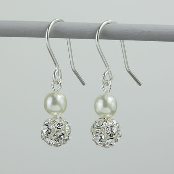 Glitterball And Pearl Earrings, 4 of 7